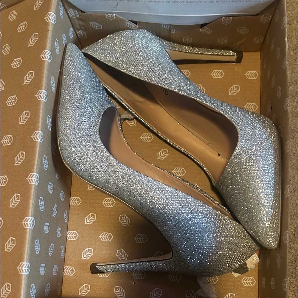 Call It Spring Shimmering Silver Heels